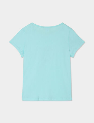 Lot 2 ensembles pyjamas short coton bleu turquoise fille