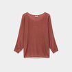 Pull manches longues col rond vieux rose femme grande taille