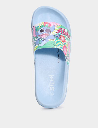 Mules de plage Stitch bleu femme