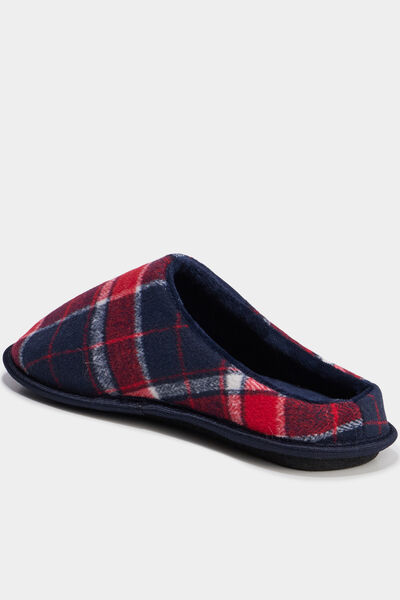 Chaussons mules rouge homme