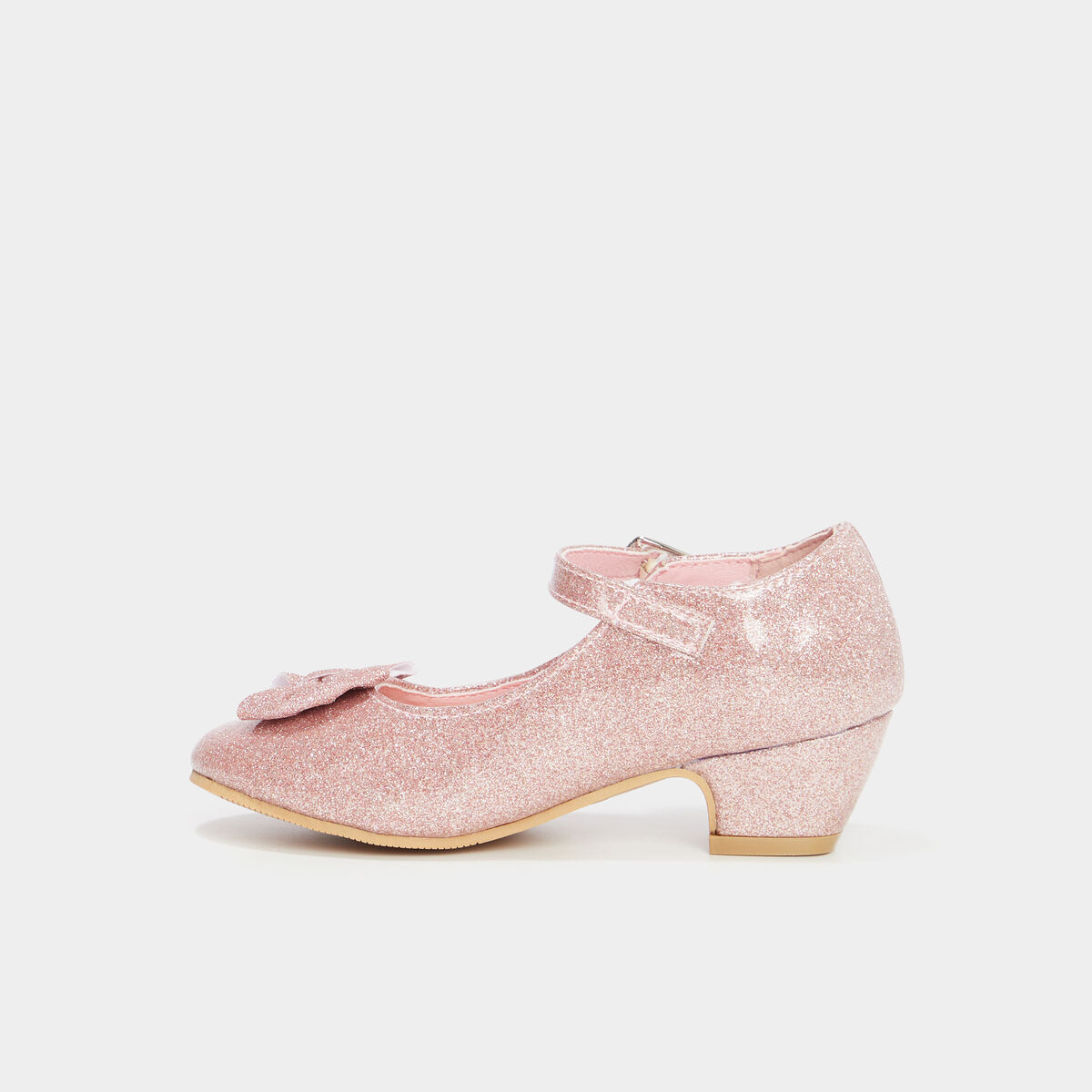 Babies à paillettes vernies Disney rose fille