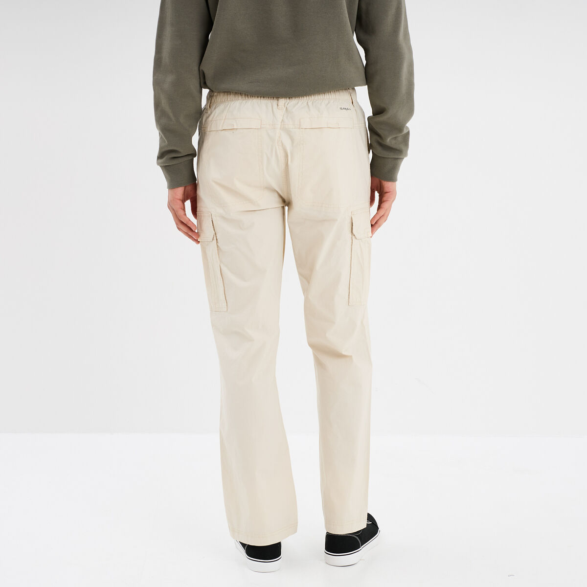 Pantalon cargo slim coton beige homme