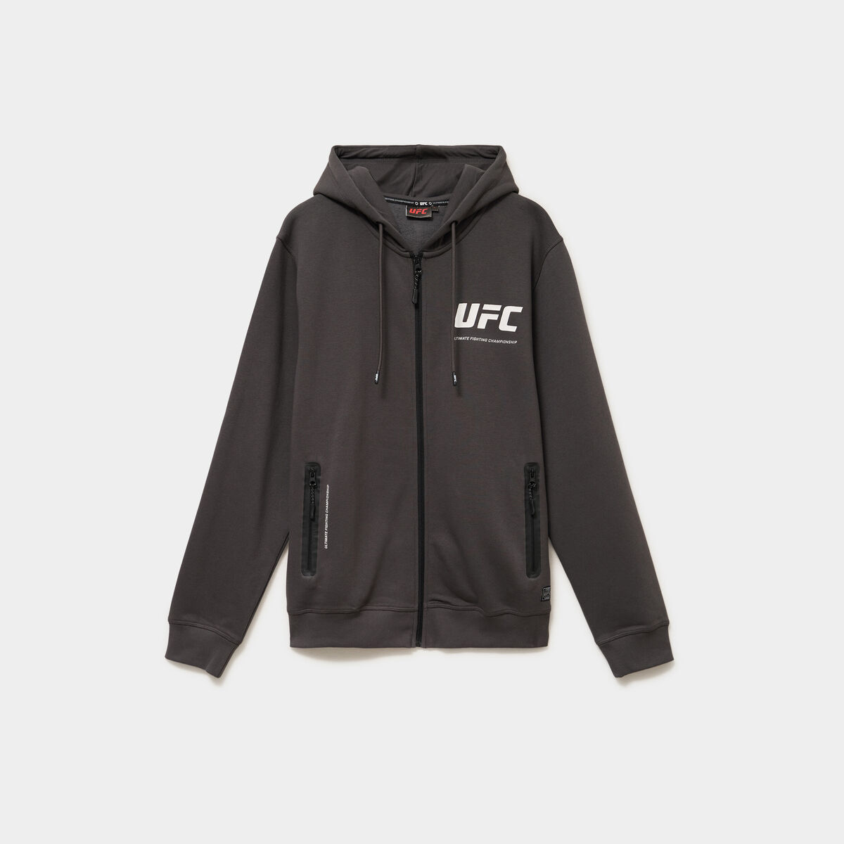 Sweat zipp&eacute; molletonn&eacute; &agrave; capuche UFC noir homme