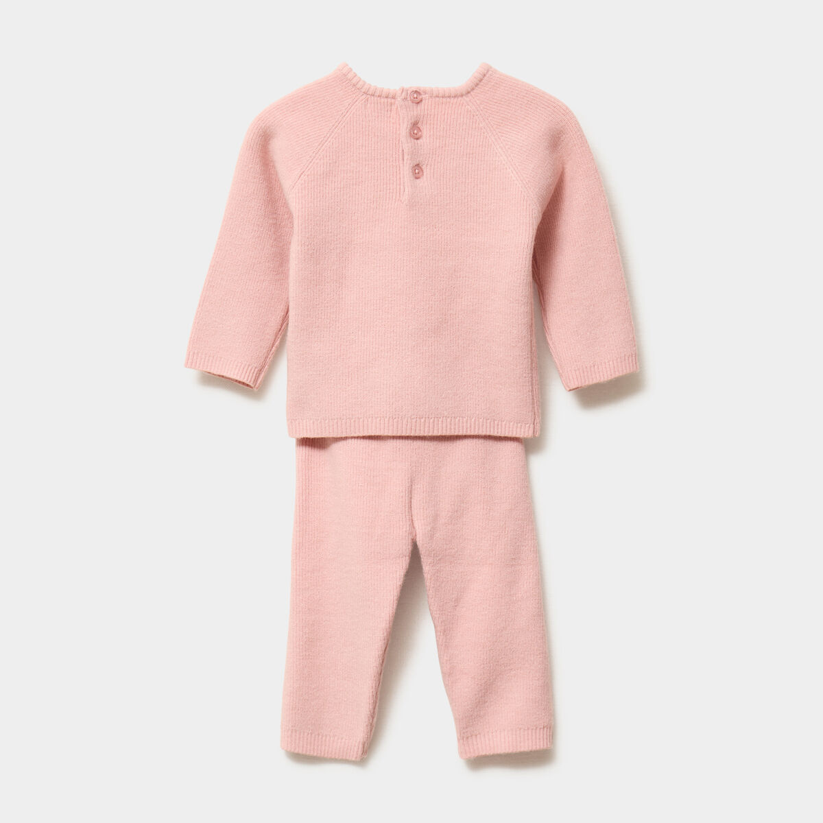 Ensemble tricot 2 pi&egrave;ces rose fushia b&eacute;b&eacute;