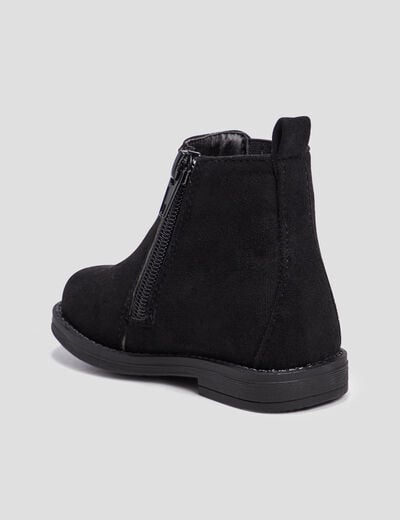 Bottines pailleté chelsea zippées noir bébé fille