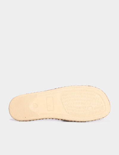Mules détails cordes noir femme