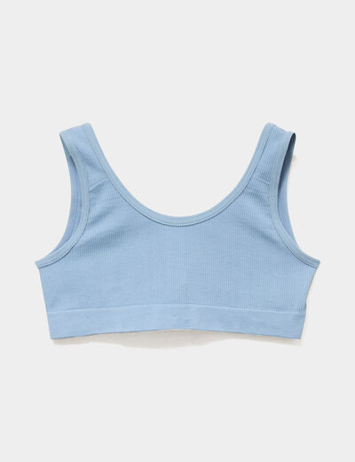 Lot 2 brassi&egrave;res bretelles larges bleu gris fille