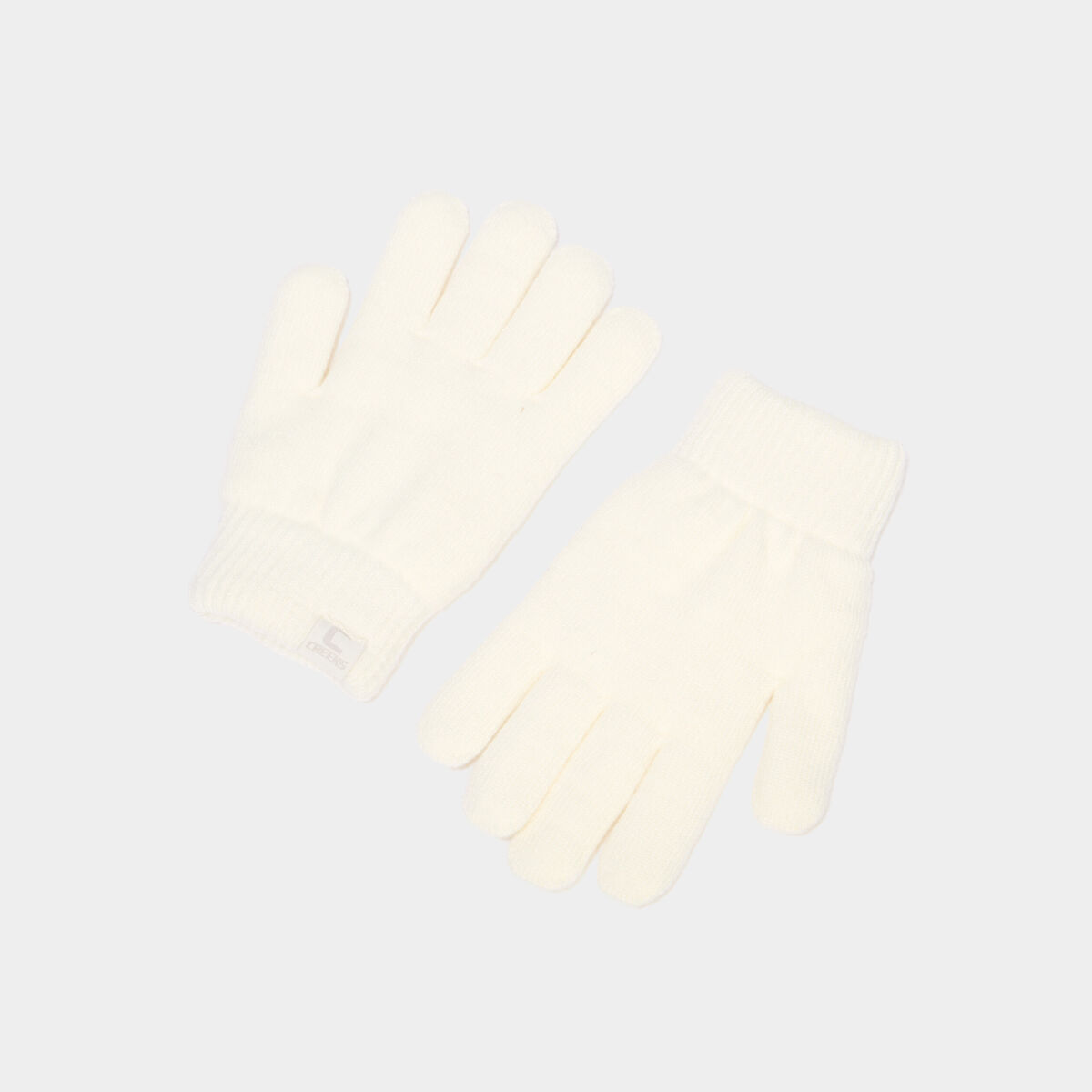 Gants doubl&eacute;s tricot ivoire femme