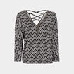 T-shirt de soirée avec laçage au dos noir femme