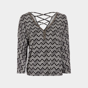 T-shirt de soirée avec laçage au dos noir femme