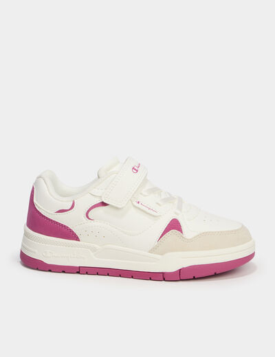 Tennis basses à scratchs Champion rose fushia fille