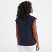 T-shirt col rond manches courtes Creeks bleu marine femme