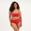 Haut de maillot de bain bandeau crois&eacute; rouge femme grande taille