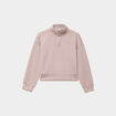 Sweat col camionneur zipp&eacute; marron clair fille