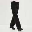 Jeans wide leg taille haute coton denim noir femme