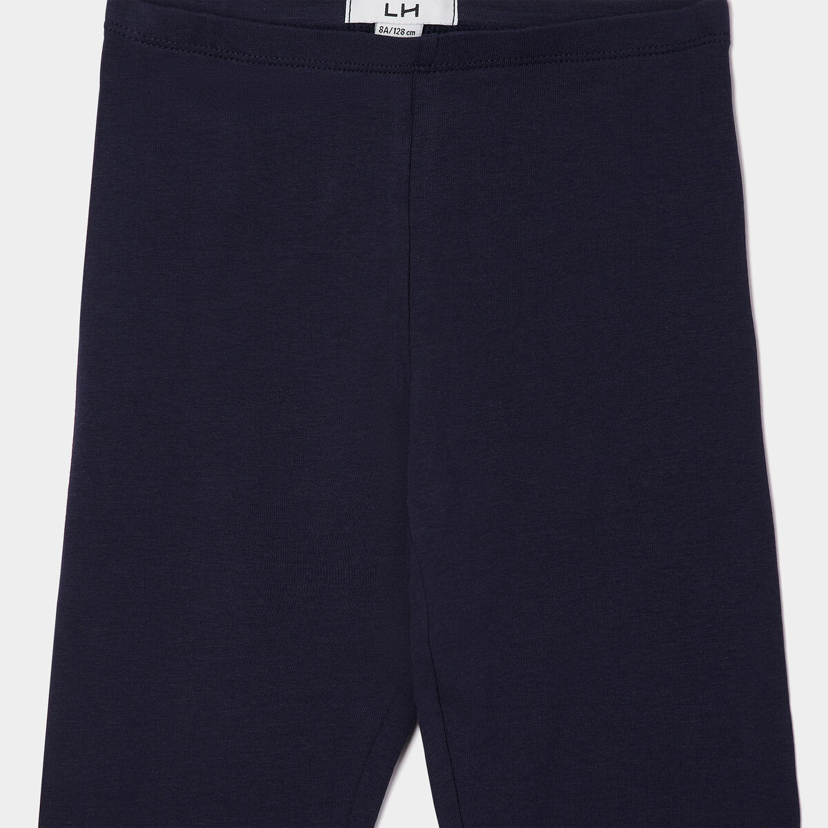 Legging long coton taille &eacute;lastiqu&eacute;e bleu marine fille