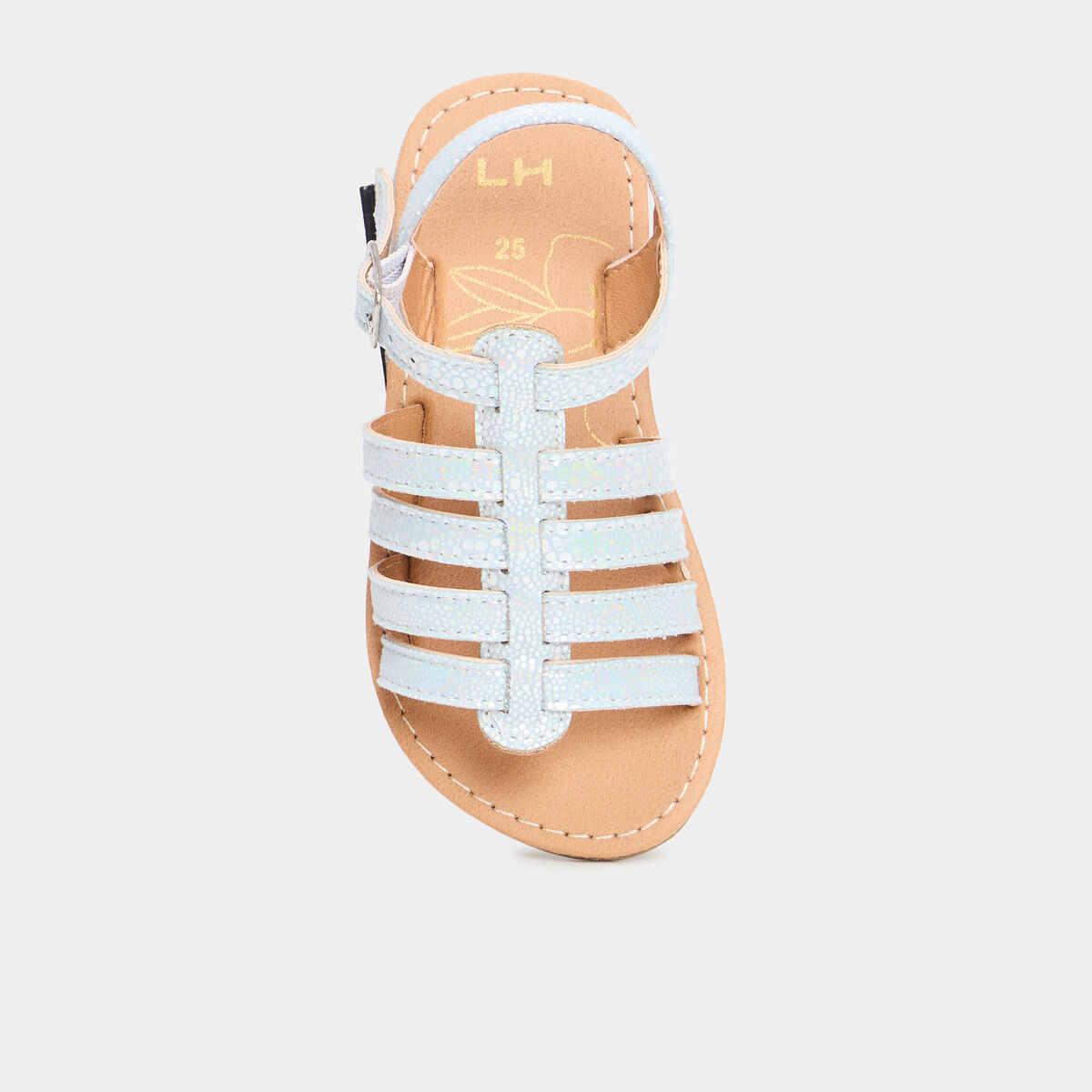 Sandales avec brides bleu ciel fille