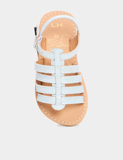 Sandales avec brides bleu ciel fille