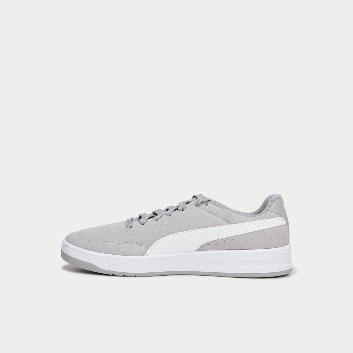 Baskets &agrave; lacets en cuir Puma Clean SD gris homme