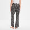 Pantalon de pyjama droit fluide noir femme