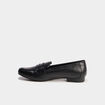 Mocassins bout carré noir femme