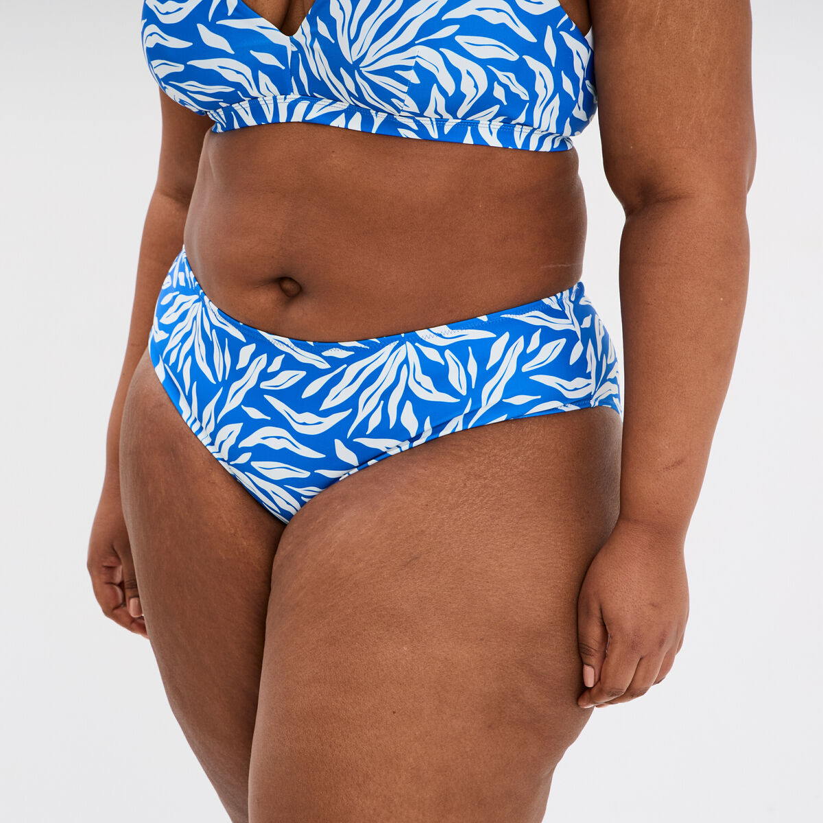 Bas de maillot de bain bleu femme grande taille