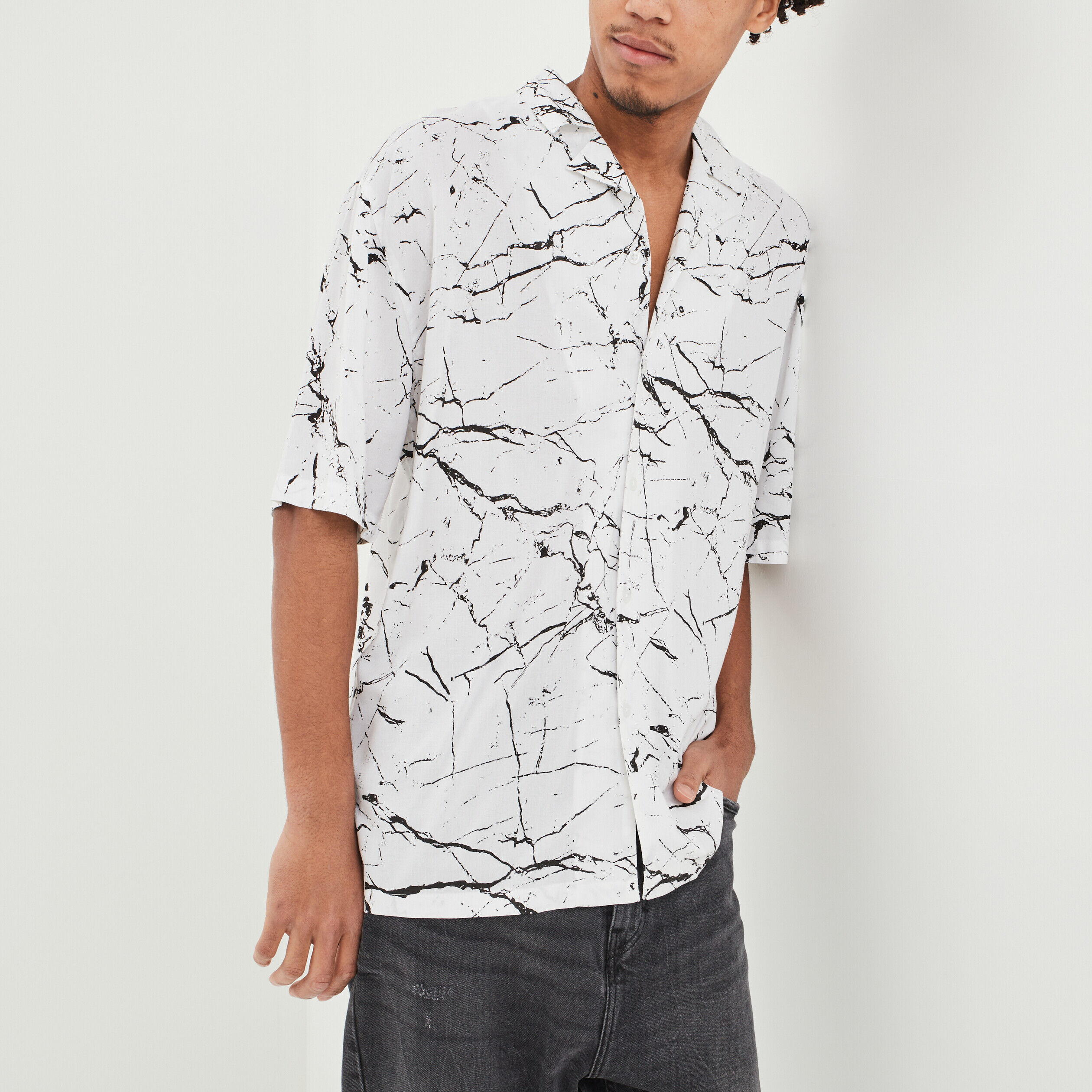 Chemise manches courtes blanc homme LIBERTO