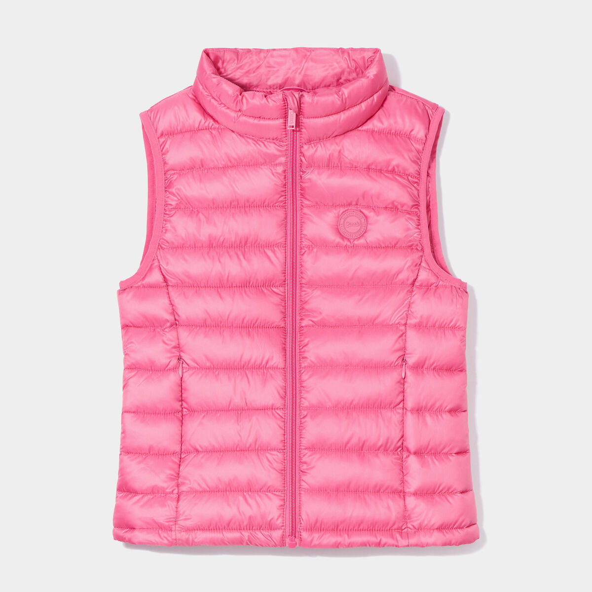 Doudoune l&eacute;g&egrave;re sans manches imperm&eacute;able rose vif fille