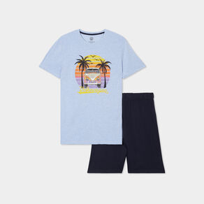 ensemble pyjama volkswagen bleu gris homme Ensemble pyjama Volkswagen bleu gris homme
