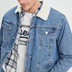 Veste en jean col fourré denim double stone homme