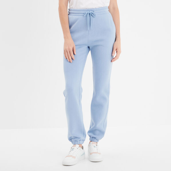 pantalon jogging droit molleton bleu clair femme Pantalon jogging droit molleton bleu clair femme