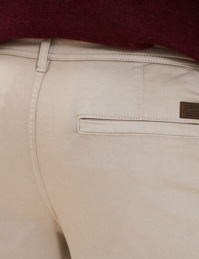 Pantalon chino droit confort sable homme