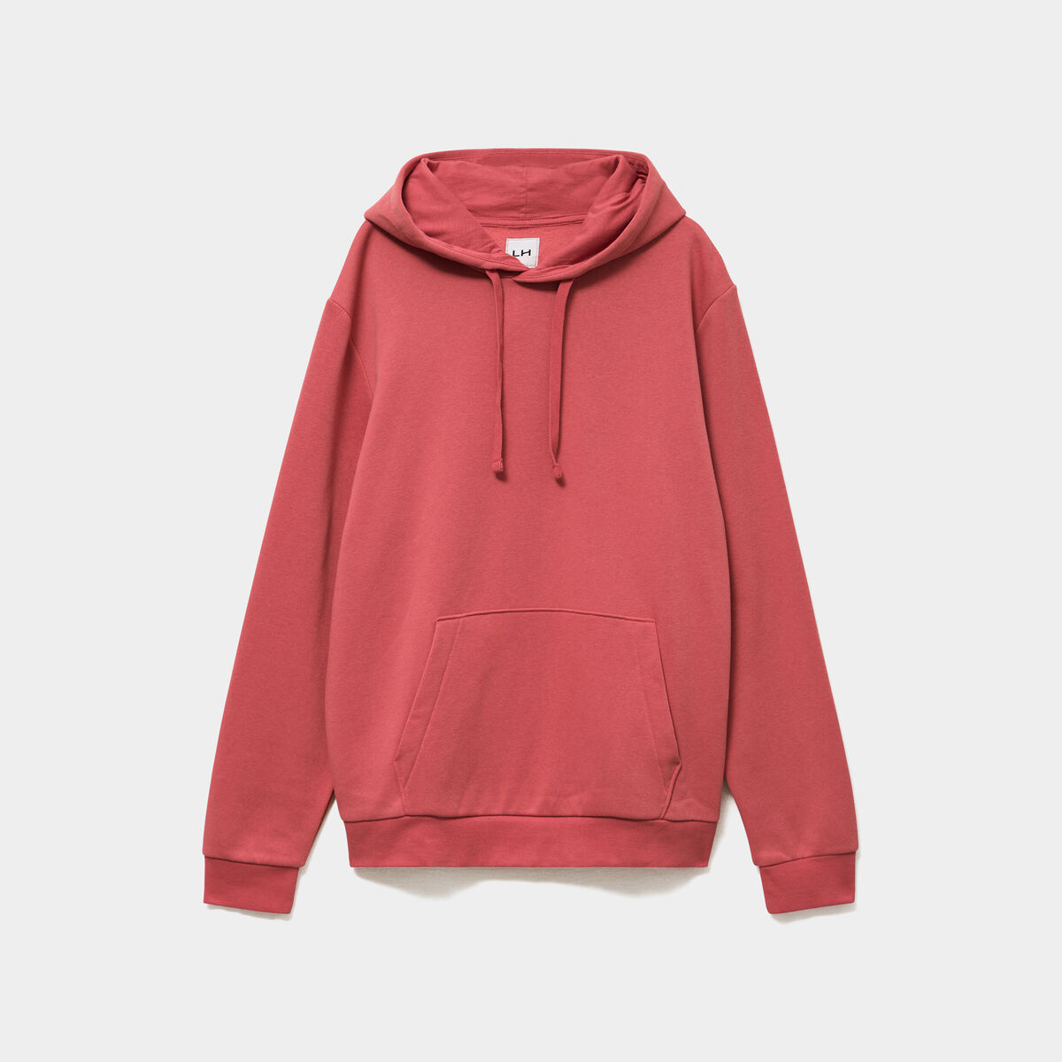 Sweat molleton &agrave; capuche hoodie vieux rose homme