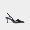 Escarpins slingback talons aiguilles noir femme