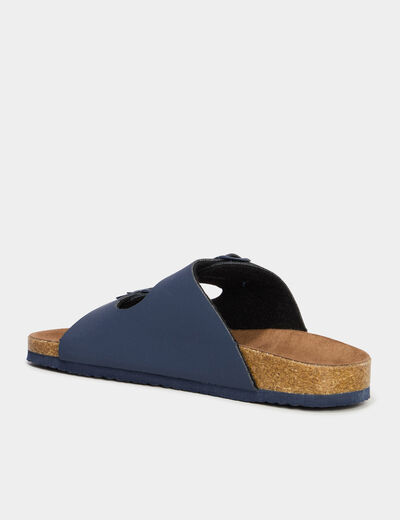 Mules avec boucles bleu marine garçon