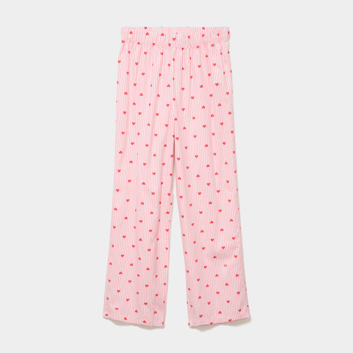 Pantalon de pyjama droit coton ecru femme
