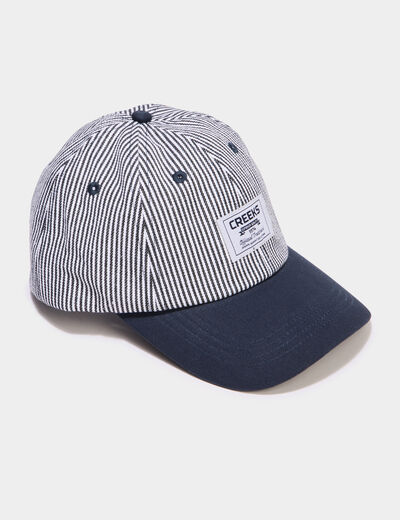 Casquette ajustable bomb&eacute;e bleu marine gar&ccedil;on