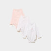 Lot 3 bodies crois&eacute;s manches longues rose clair b&eacute;b&eacute;