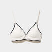 Haut de maillot de bain triangle ivoire femme