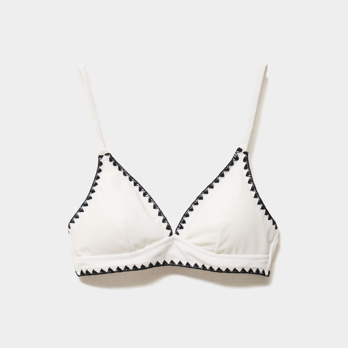 Haut de maillot de bain triangle ivoire femme
