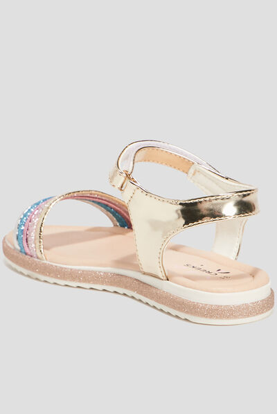 Sandales à paillettes Creeks multicolore fille