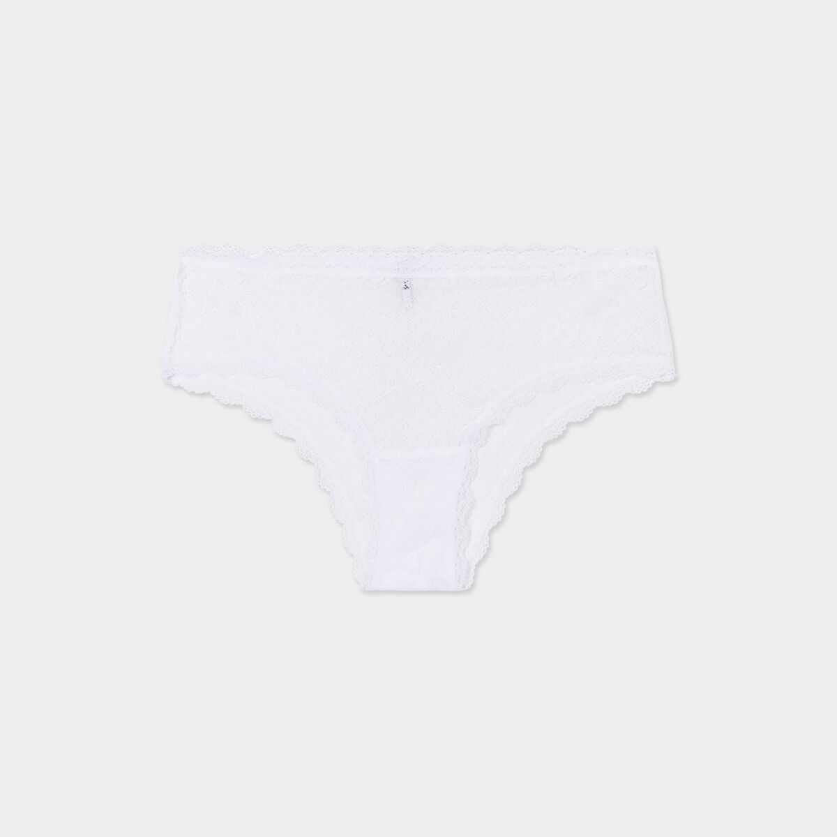 Shorty en dentelle blanc femme