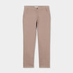 Pantalon chino droit stretch retroussé taupe homme