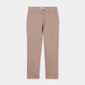 pantalon chino droit stretch retrousse taupe homme Pantalon chino droit stretch retroussé taupe homme