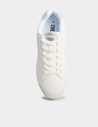 Tennis basses à lacets Creeks gris argent femme