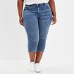 Jeans slim taille haute 7/8ème bleu clair femme grande taille
