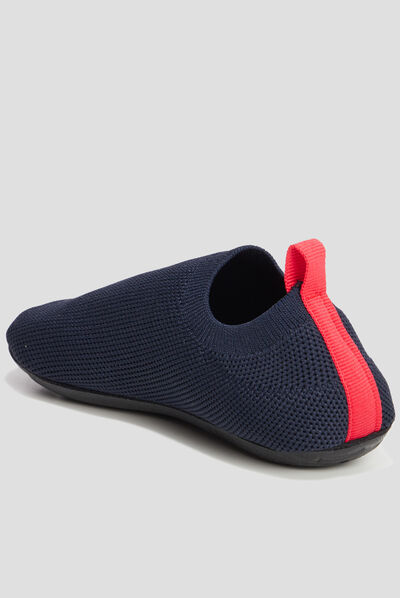 Chaussons slip on bleu marine garçon