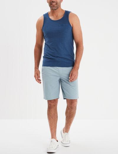 Débardeur droit 1 poche coton Creeks bleu foncé homme