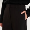Pantalon barrel taille haute 7/8&egrave;me noir femme