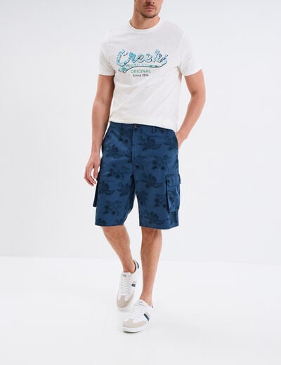 T-shirt manches courtes col rond coton blanc homme